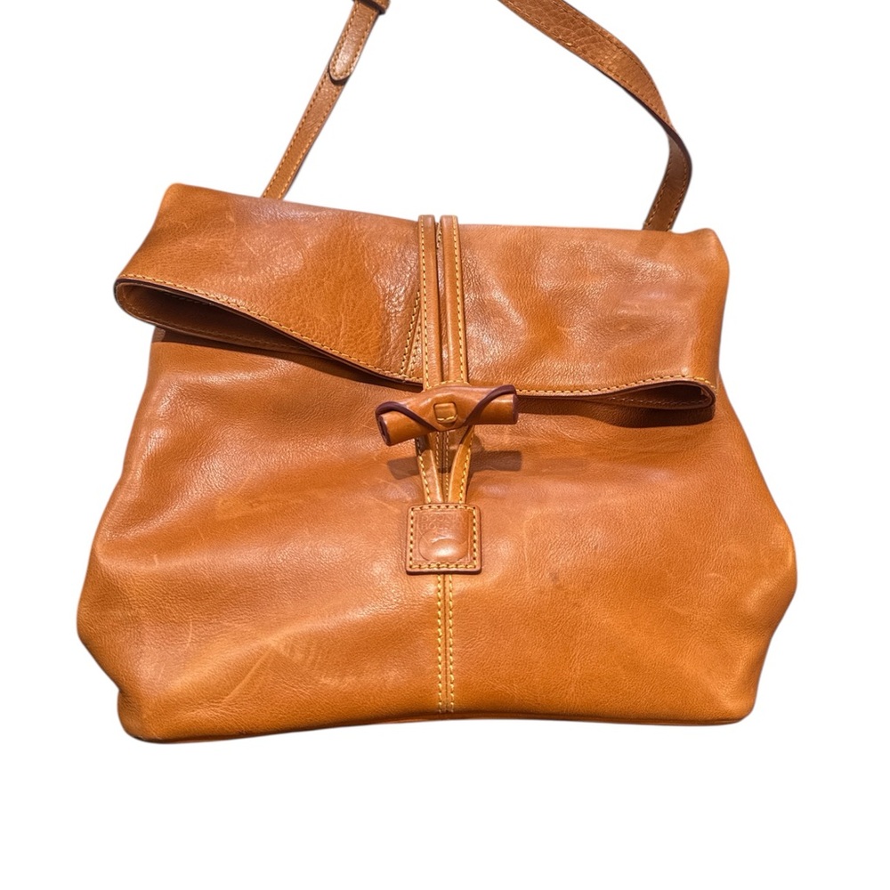 Dooney & Bourke Brown Leather Shoulder Bag  Florentine Toggle Crossbody